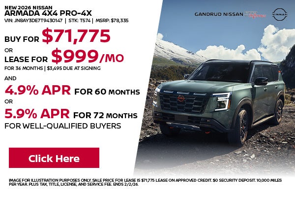 NEW 2026 NISSAN
ARMADA 4X4 PRO-4X