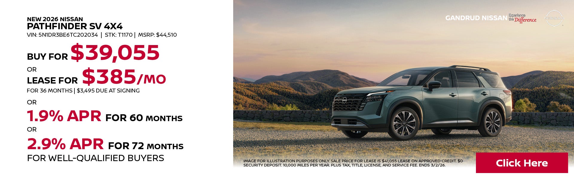 NEW 2026 NISSAN PATHFINDER SV 4X4