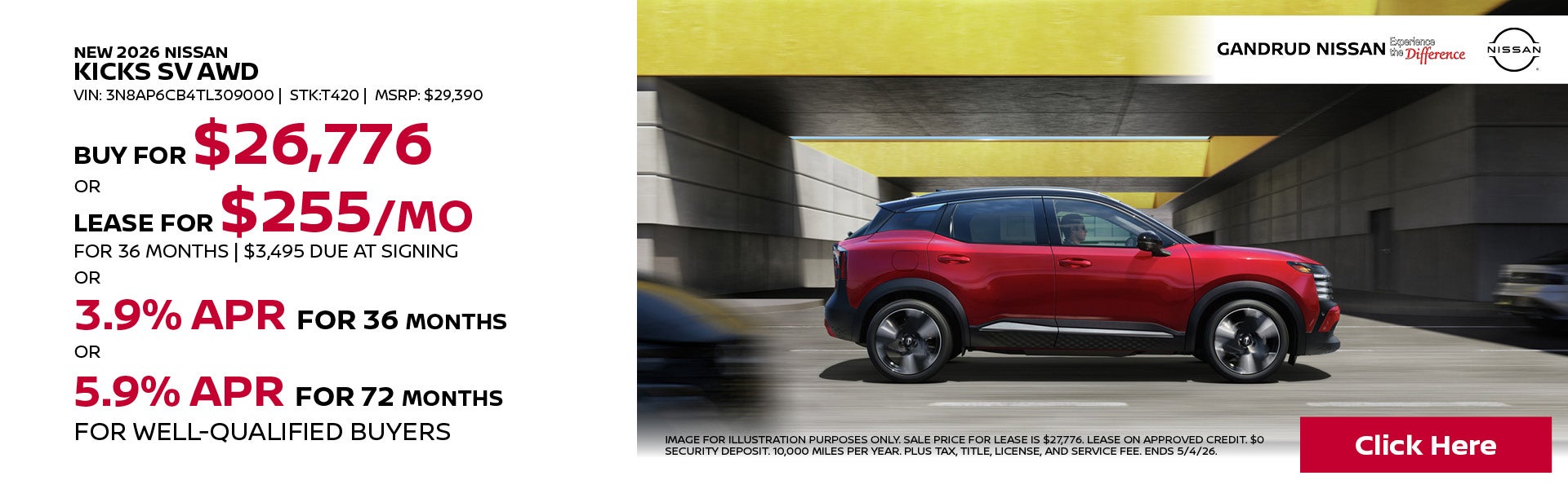 NEW 2026 NISSAN KICKS SV AWD