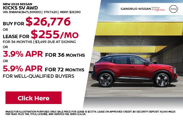 NEW 2026 NISSAN KICKS SV AWD