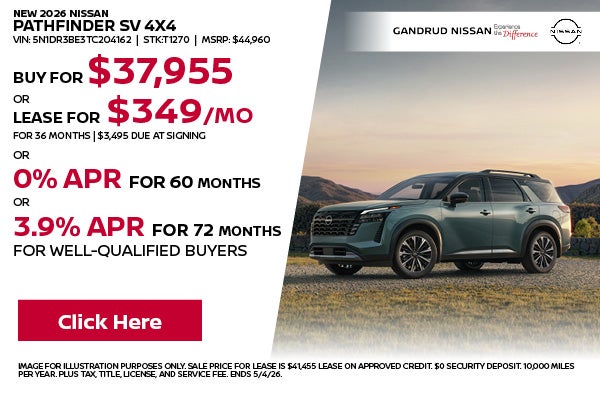 NEW 2026 NISSAN PATHFINDER SV 4X4