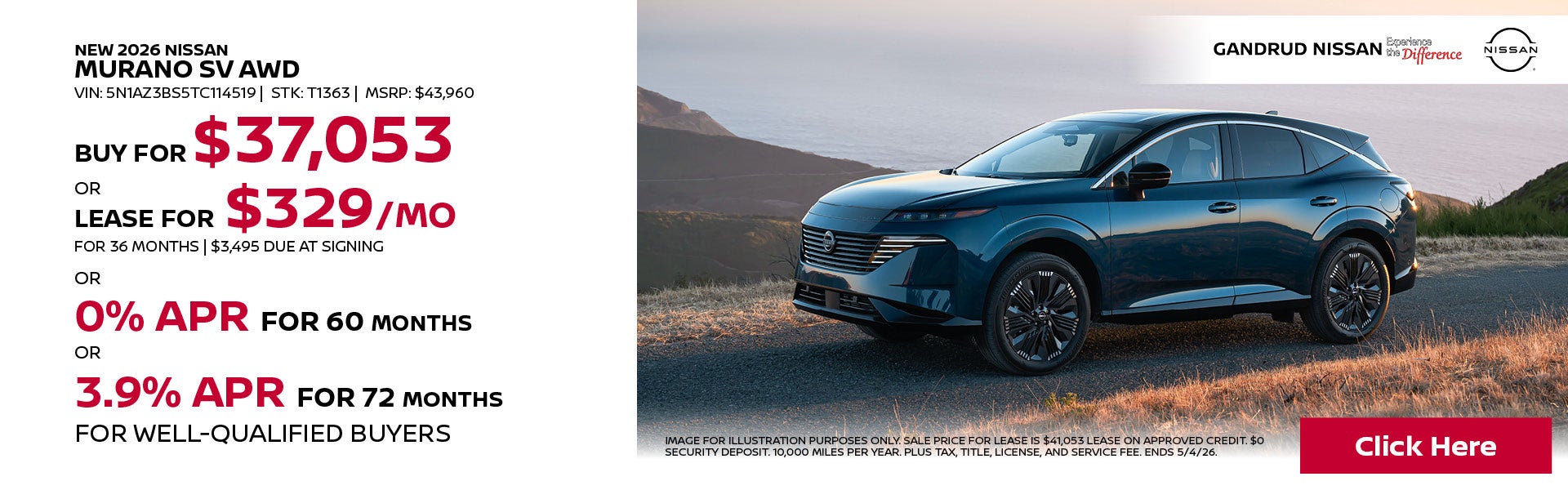 NEW 2026 NISSAN MURANO SV AWD