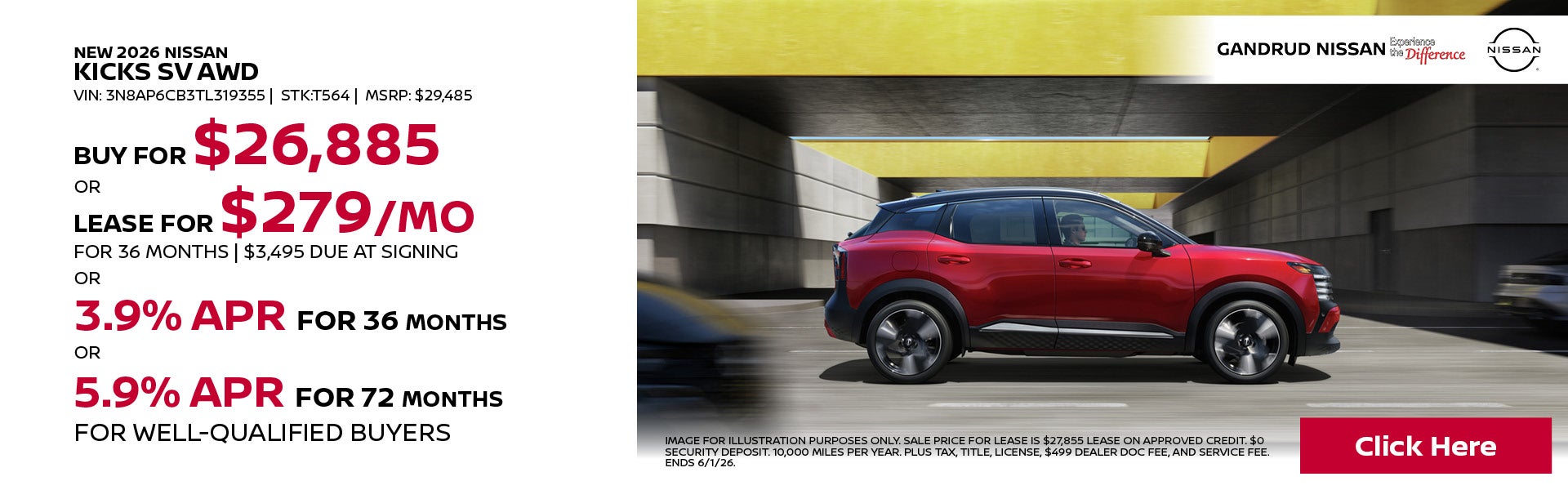 NEW 2026 NISSAN KICKS SV AWD