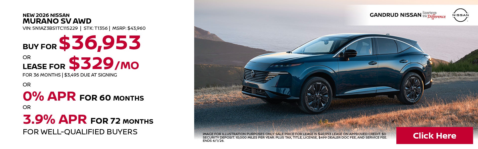 NEW 2026 NISSAN MURANO SV AWD