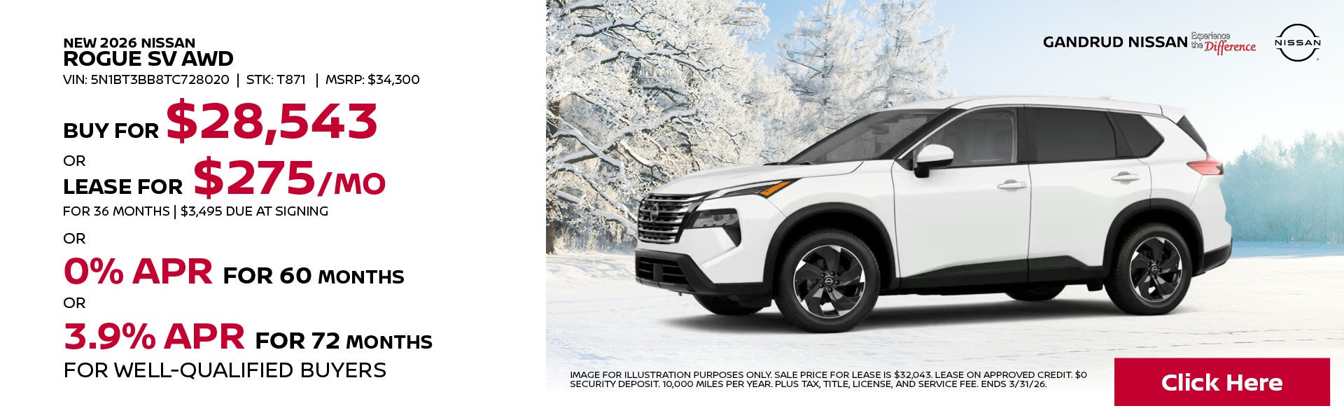 NEW 2026 NISSAN ROGUE SV AWD