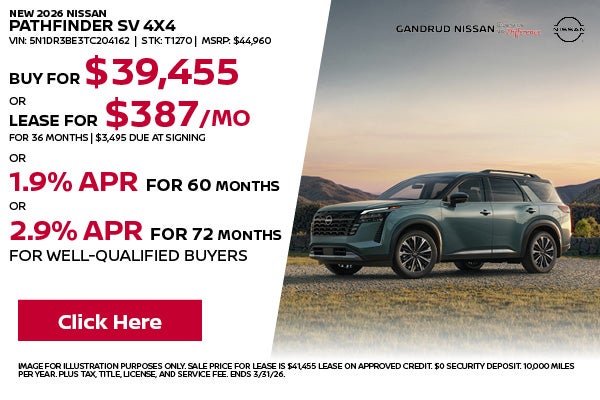 NEW 2026 NISSAN PATHFINDER SV 4X4