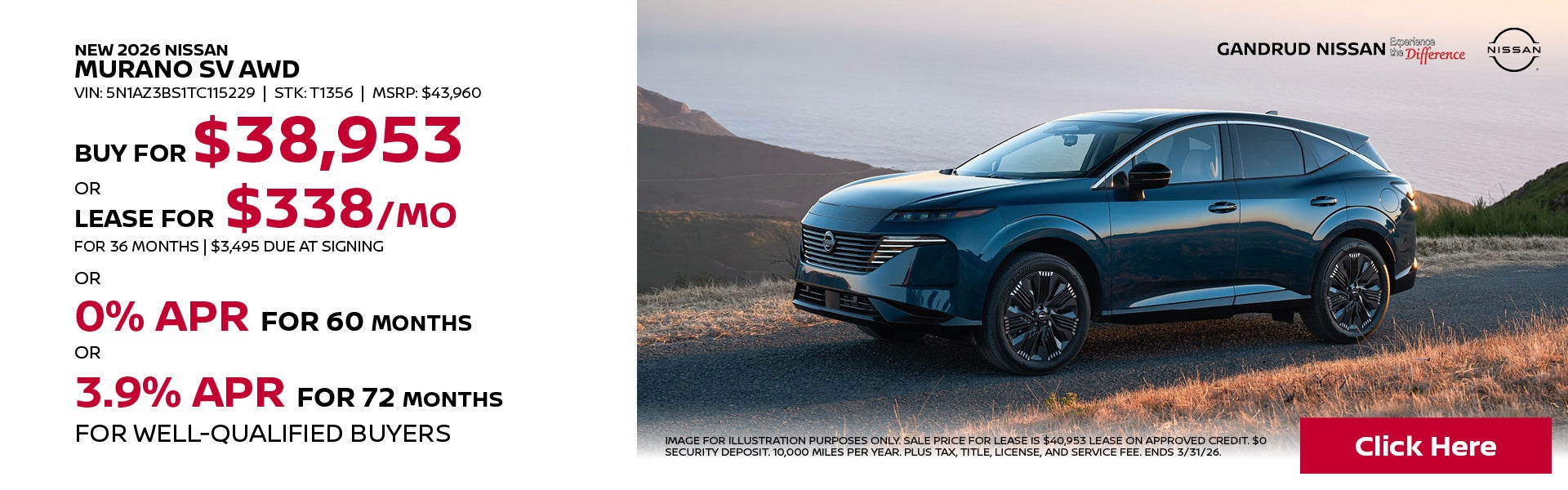 NEW 2026 NISSAN MURANO SV AWD