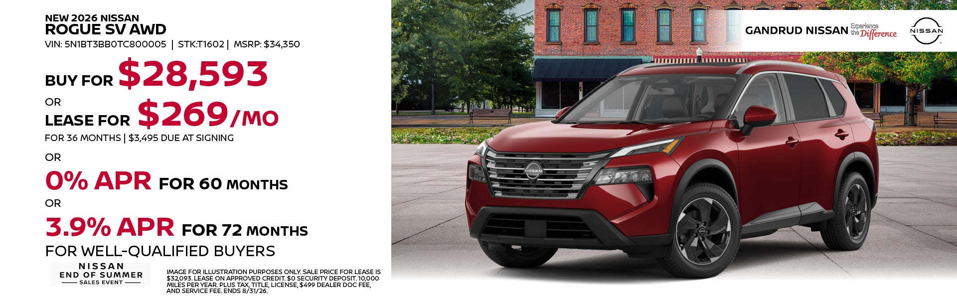 New 2026 Nissan Rogue SV AWD