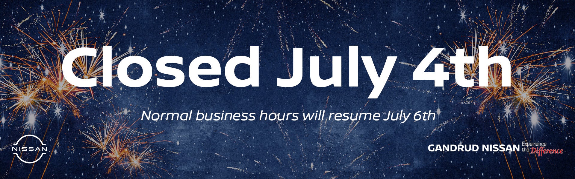 Closed July 4th 