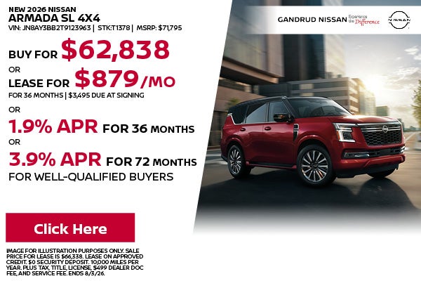 New 2026 Nissan Armada SL 4x4