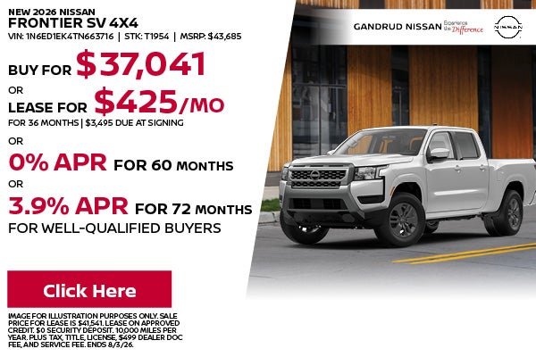 New 2026 Nissan Frontier SV 4x4