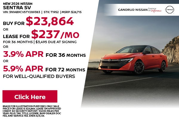 New 2026 Nissan Sentra SV