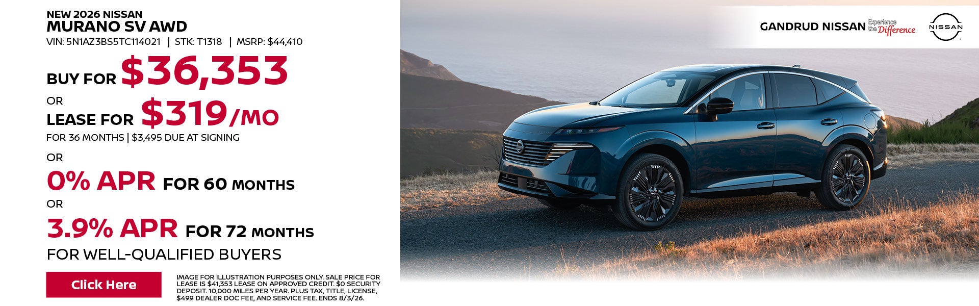 New 2026 Nissan Murano SV AWD