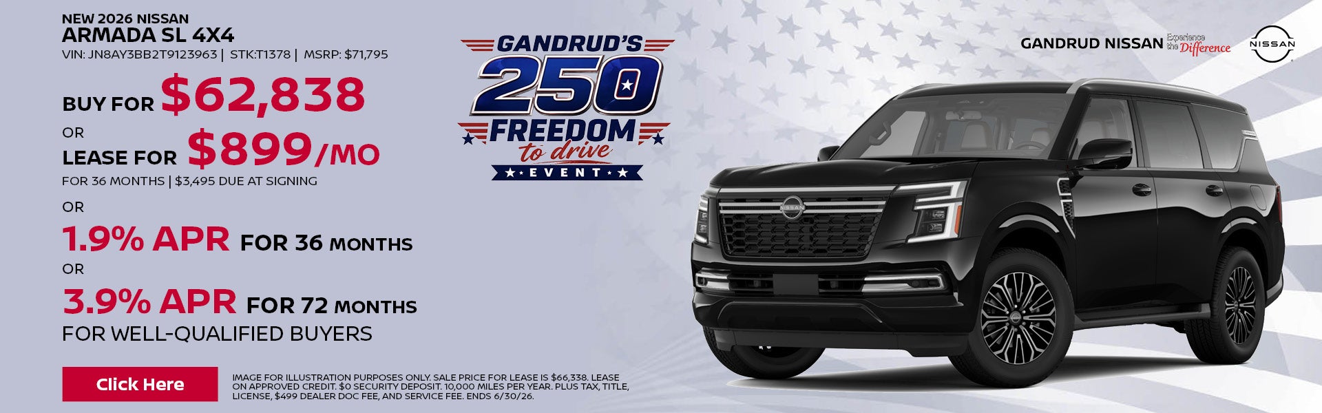 New 2026 Nissan Armada SL 4x4
