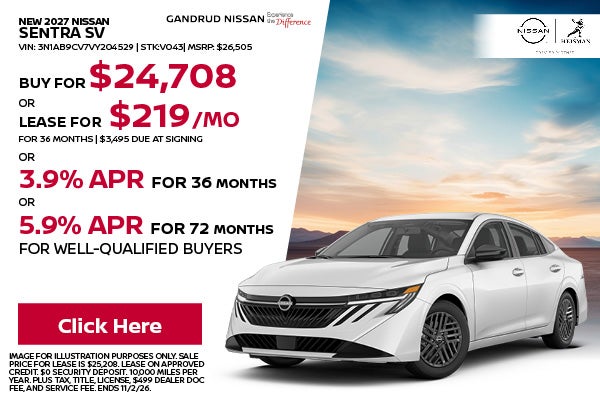 New 2027 Nissan Sentra SV