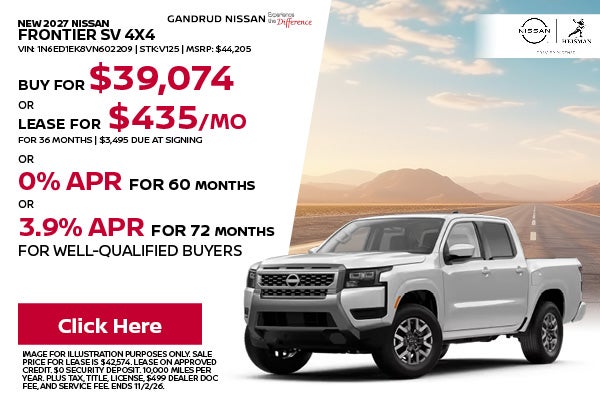 New 2027 Nissan Frontier SV 4x4