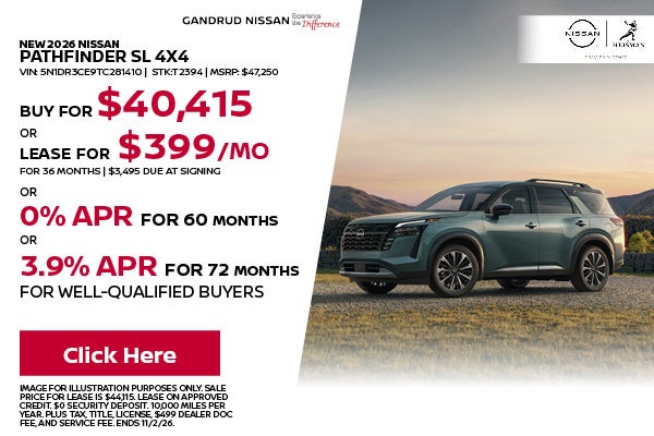 New 2026 Nissan Pathfinder SL 4x4