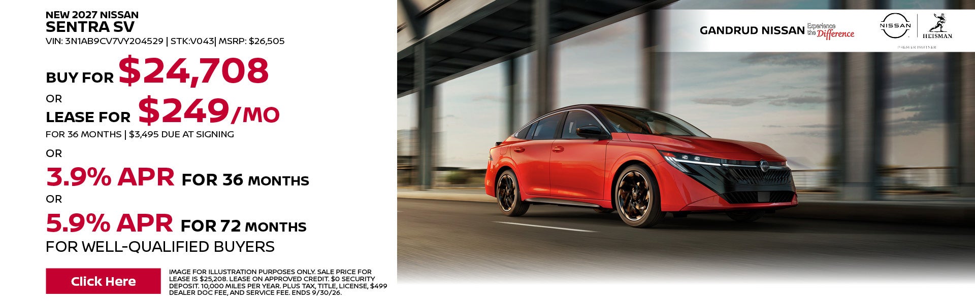 New 2027 Nissan Sentra SV